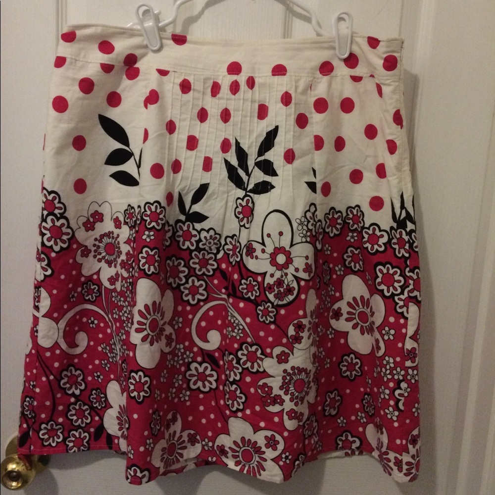 Pink floral skirt